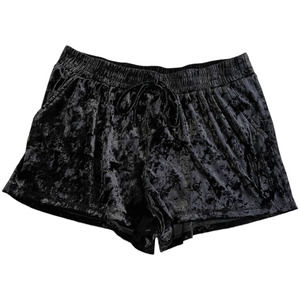 Joe B. Black Crushed Velvet Pull On Shorts, Size XL